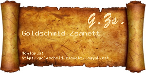 Goldschmid Zsanett névjegykártya